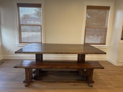 Beautiful Hand Made Walnut Stained Table