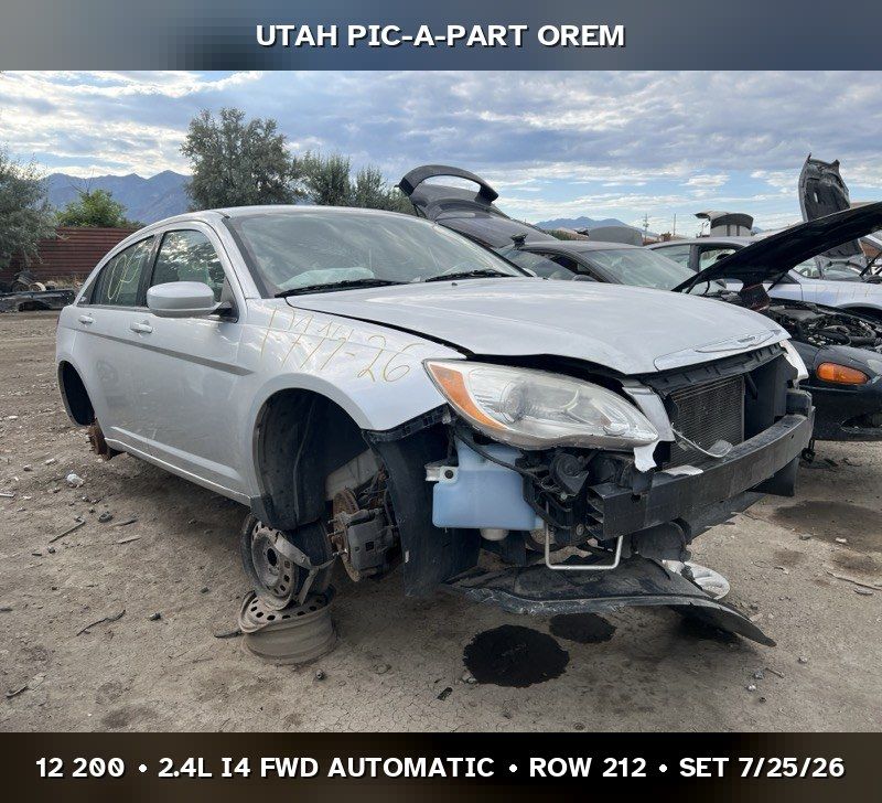 New Arrival - 2012 Chrysler 200 Parts - UTPAP Orem