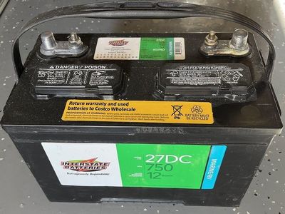 Marine RV Battery, 27DC, 12 V Used.