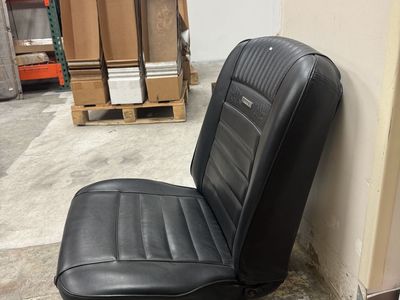 TM7012501 65-66 Mustang Coupe, Deluxe Pony Bucket Seat, Black
