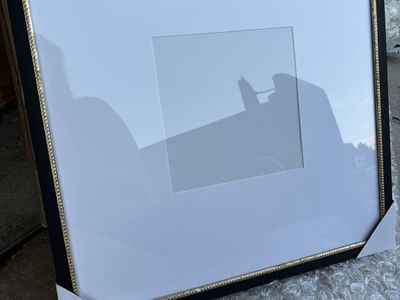 Kate & Laurel All Things Decor Wood Picture Frame with Mat - Black & Gold, Square