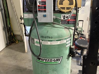 1WD55 230v / 3ph 80Gal 175psi Speedaire Heavy Duty Vertical Air Compressor - Used Workshop Equipment