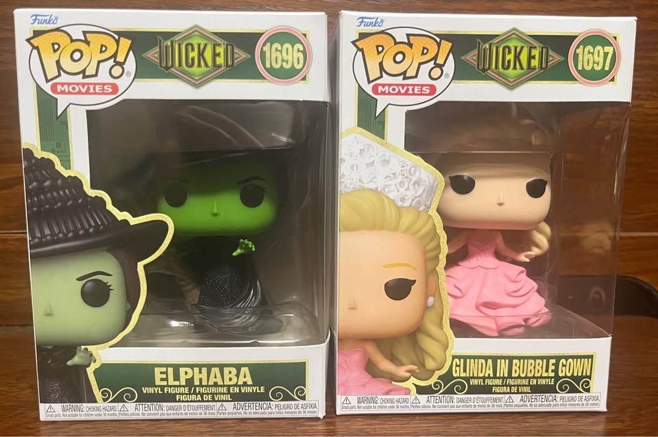 Wicked Funko Pop Elphaba & Glinda Set – New in Box