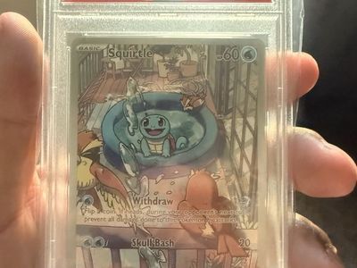 2024 Pokemon SQUIRTLE SCR EN Illustration Rare #148 PSA MINT 9 Trading Card
