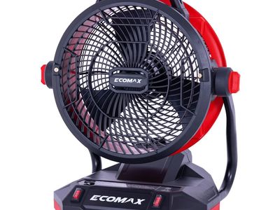 EcoMax EMF501214M Corded/Cordless Rechargeable Bucket Top 12in AC/DC Misting Fan 1806312 #102878