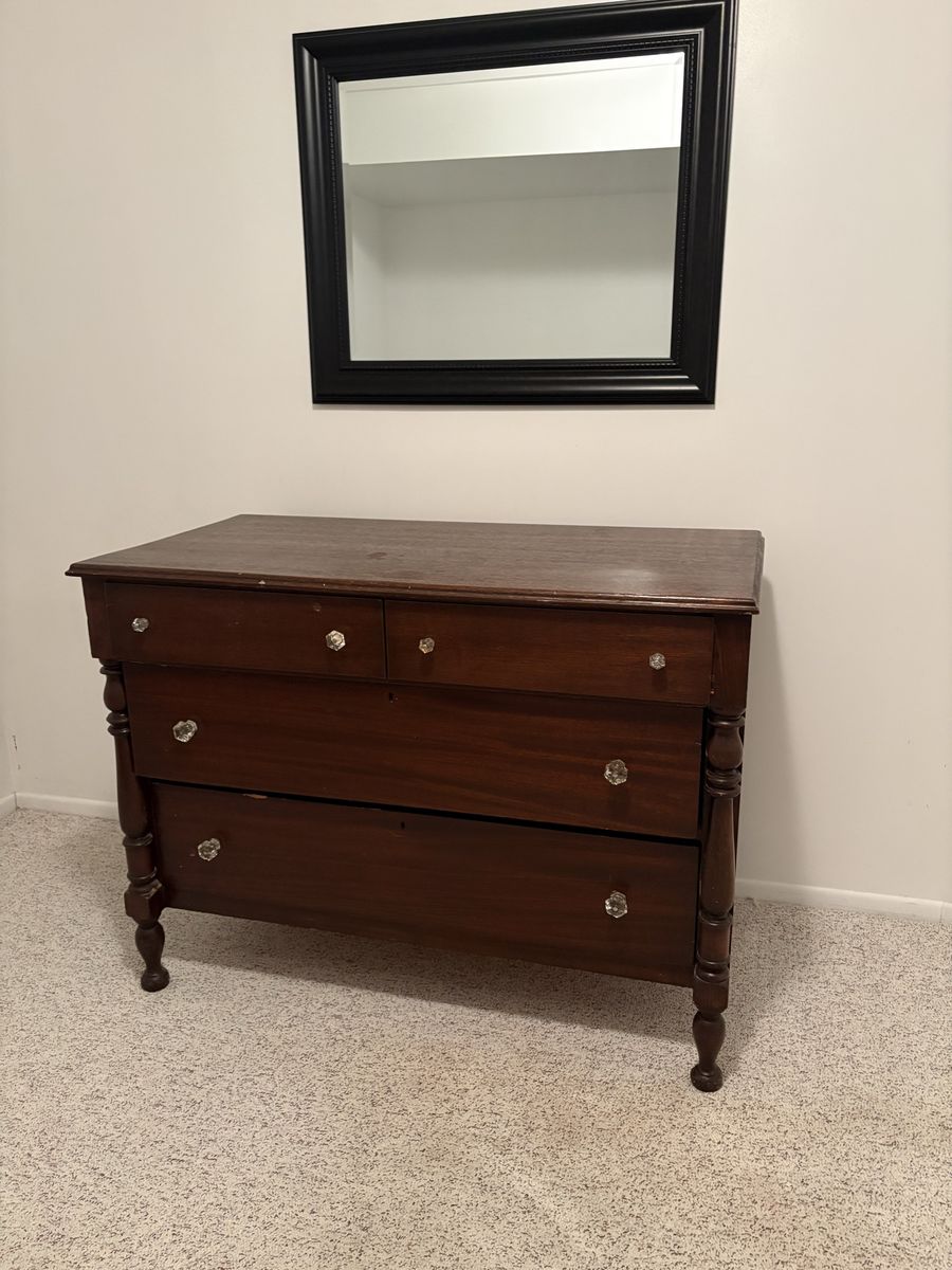 Dresser with mirror