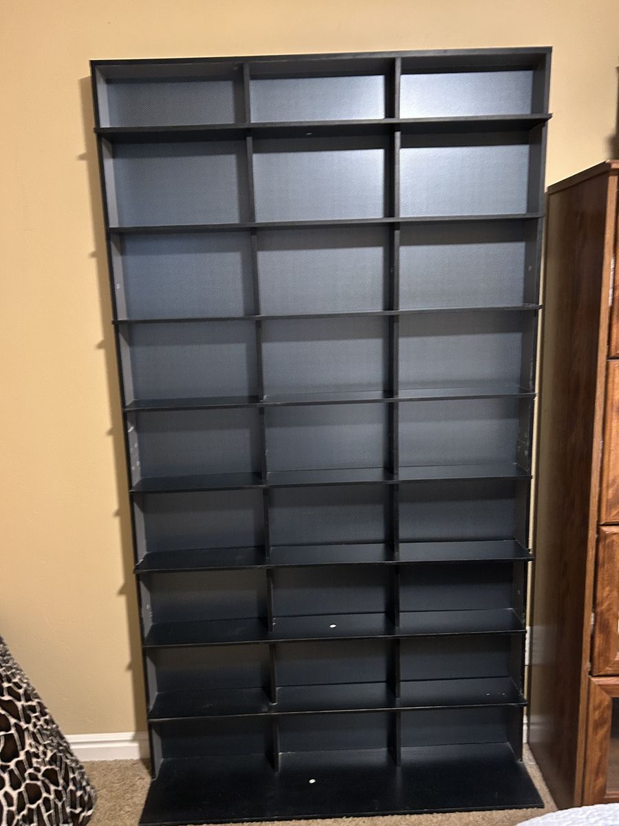Large Media Storage Shelf / Display Rack – CD, DVD, Collectibles: 72"H x 40"W x 5" D