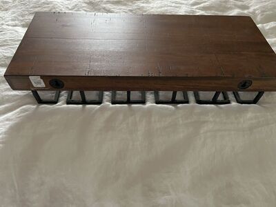 Pottery Barn Rustic Wood Floating Wine Glass Shelf