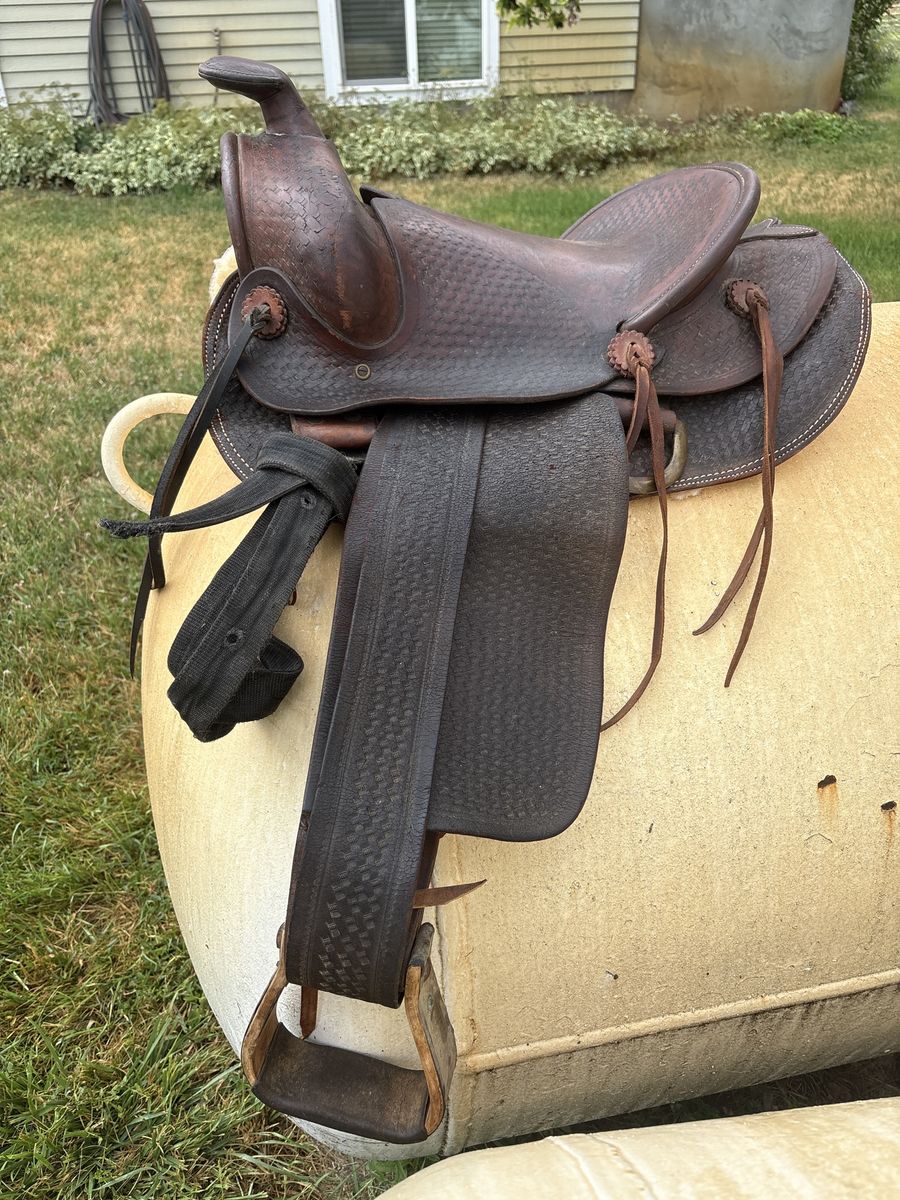 Refurbished vintage 14 inch saddle