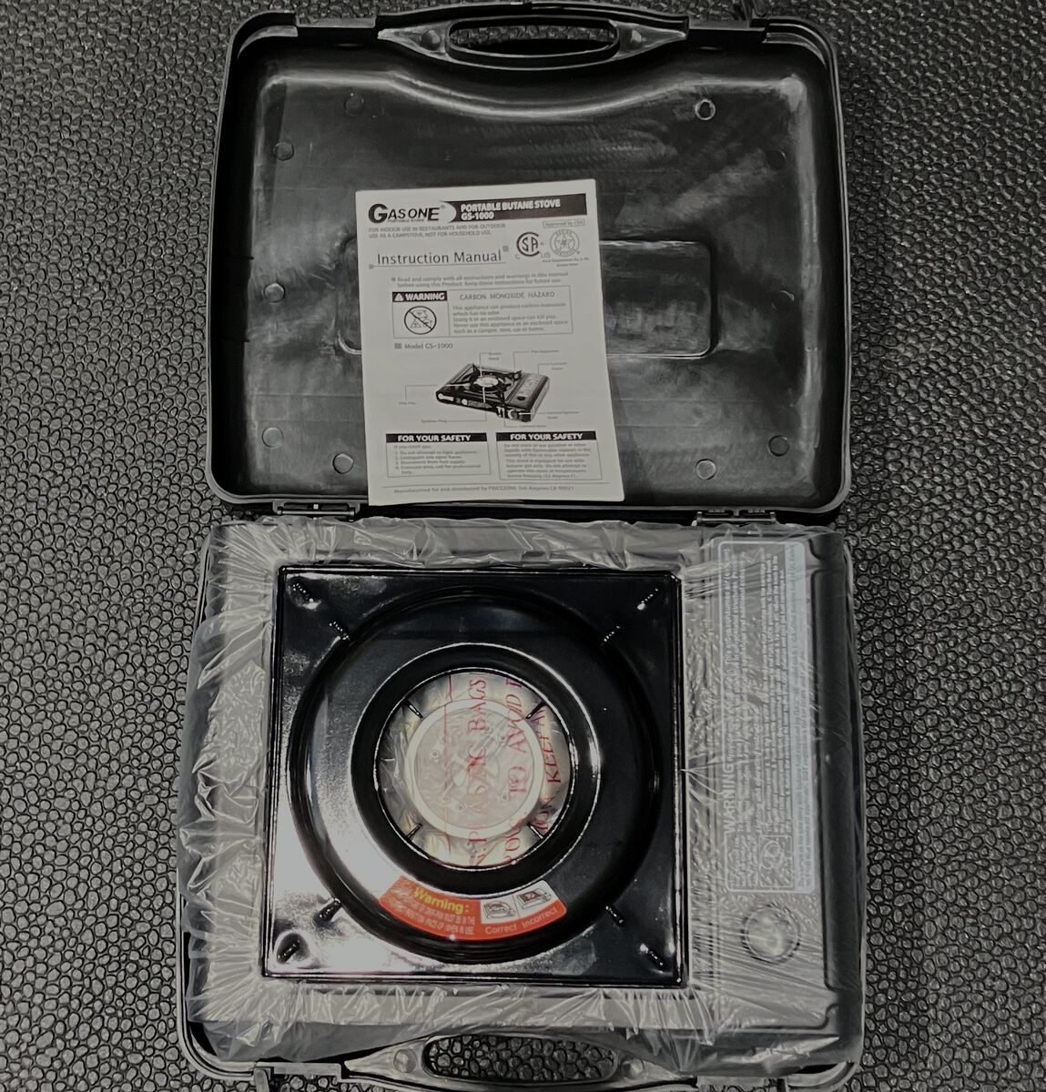 Gasone Portable Propane stove GS 1000 and gas cartridges