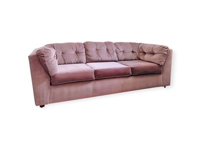 Cute Vintage Mauve Pink Gondola Sofa Couch Dotted