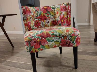 Floral fabric chair