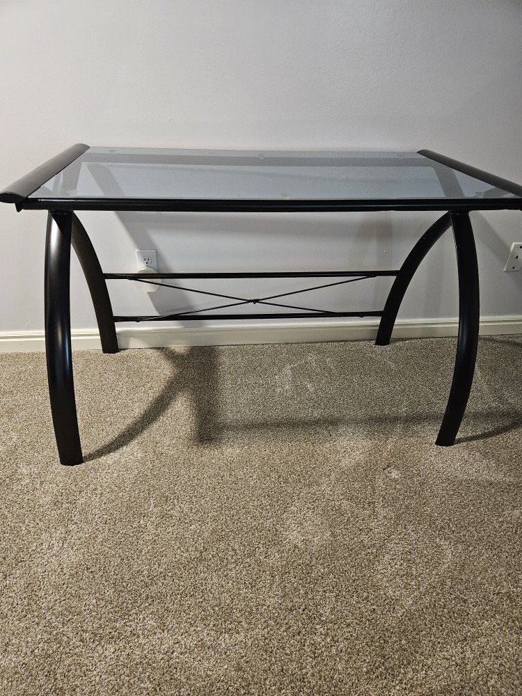 Glass top desk