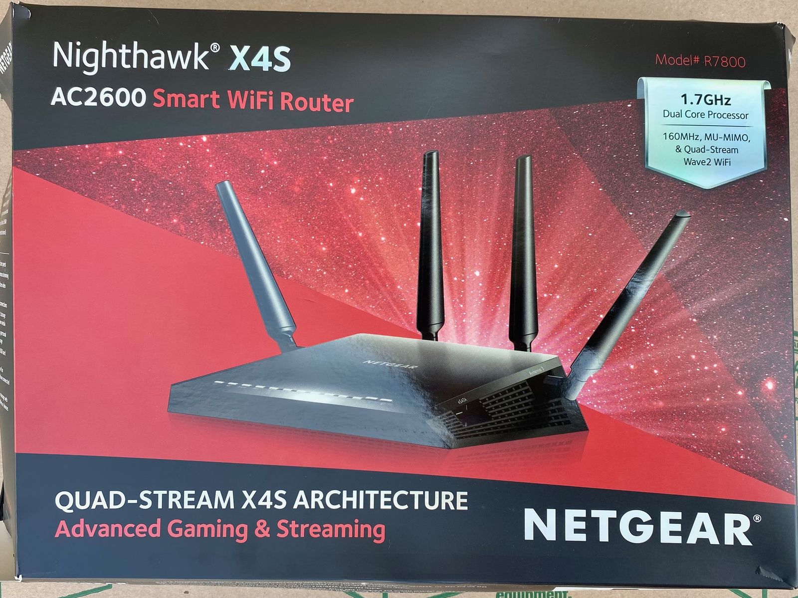 New Netgear Nighthawk X4S AC2600 Smart WiFi Router Model R7800 Dual Band