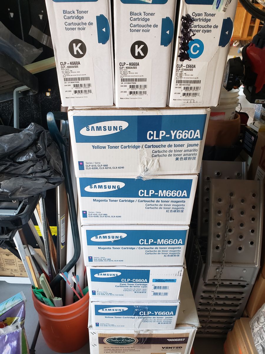 New Samsung printer cartridges CLP-660A Cyan / CLP-Y660A Yellow / CLP-K660A Black / CLP-M660A Magenta