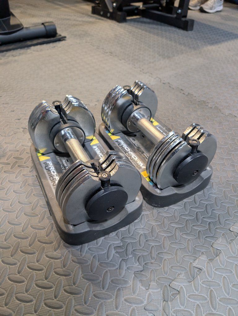 Pro-Form Fusion Space Saver Adjustable Dumbbells Set 5-25 lbs (Pair)