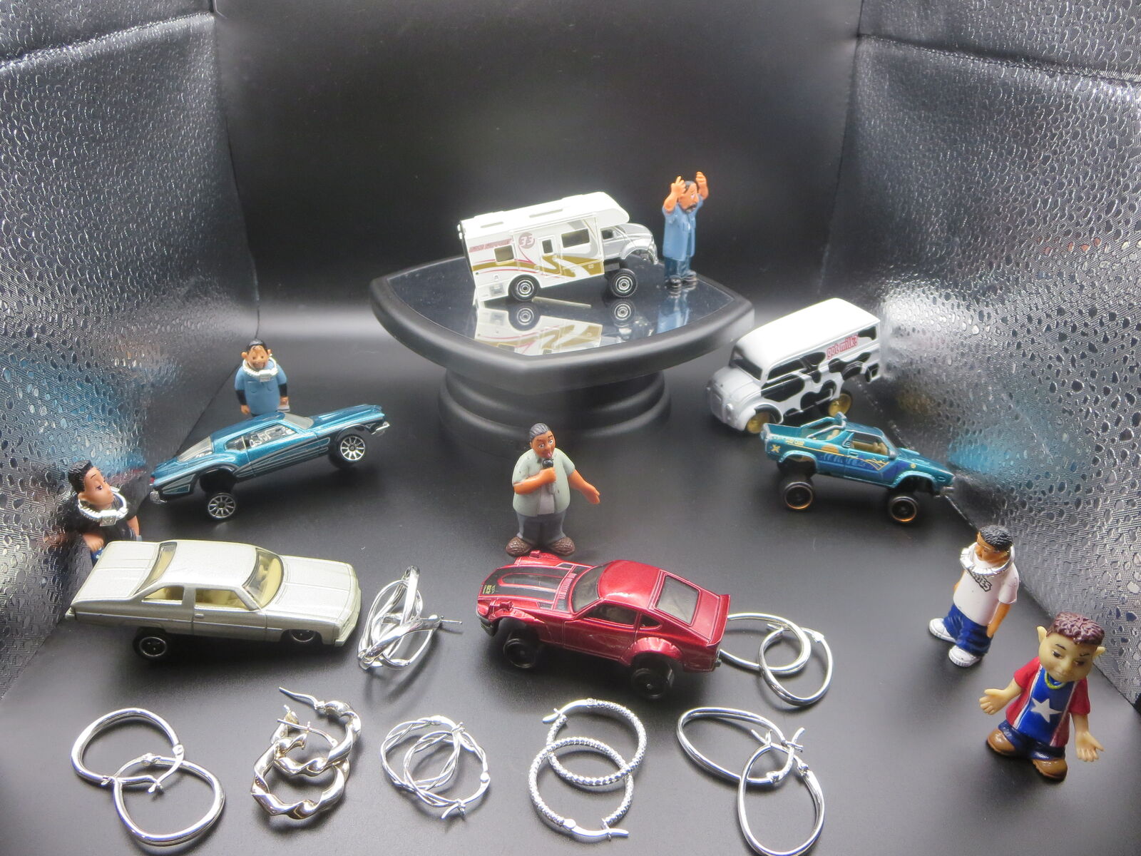 Beautiful twisted dangle sterling silver earring sets