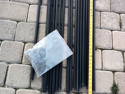 20 exterior black balusters