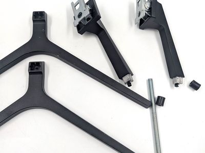 Computer Monitor Stands Black Set of 2