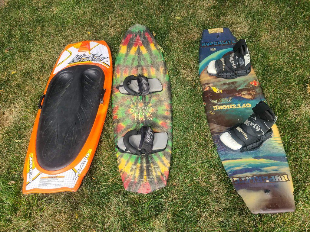 wakeboard, kneeboard, or skurf board