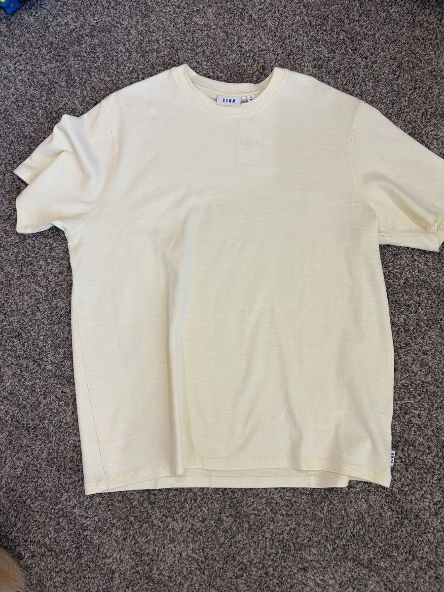 ROWM very light yellow brand new shirt from Dillard’s. Never worn.
