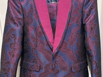 Giovanni Testi Men’s Jacquard Formal Suit – XS/Small – 32x29 – Worn Twice
