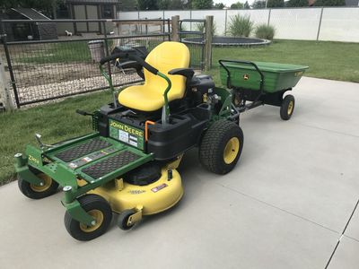 John Deere Zero Turn Z345R with cart
