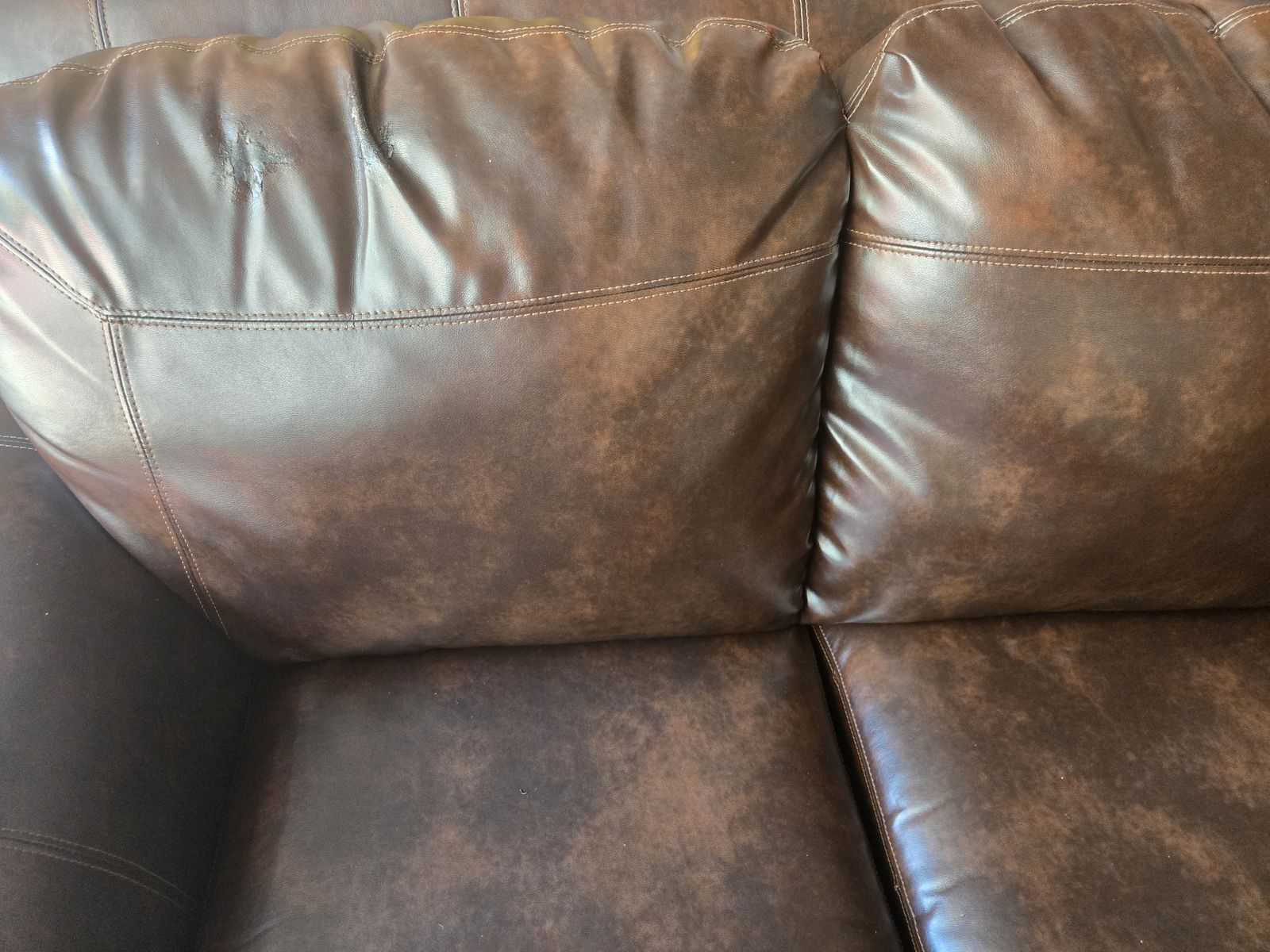 Vinyl sofas and chair