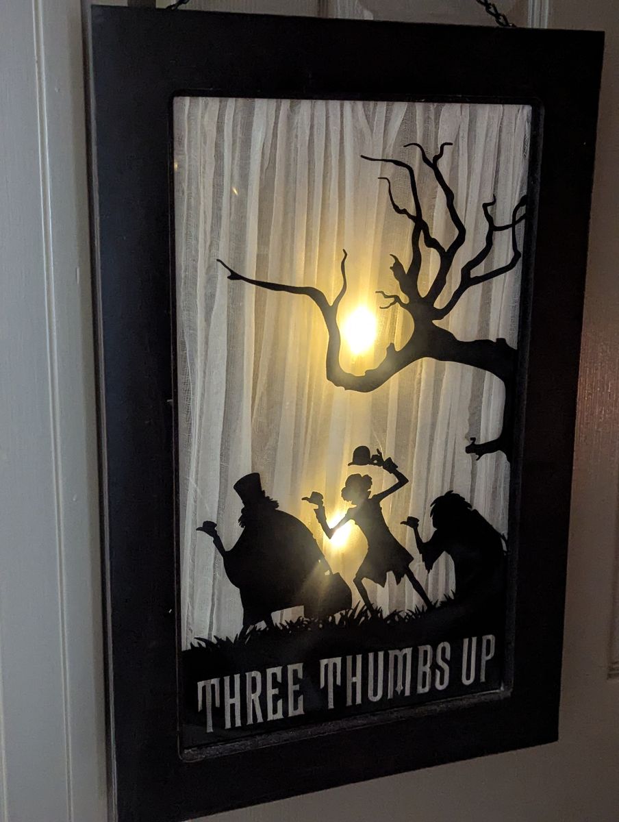 RARE Disney Haunted Mansion "Three Thumbs Up" Light-Up Wall Sign – Spirit Halloween