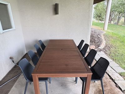 Outdoor teak table & chairs