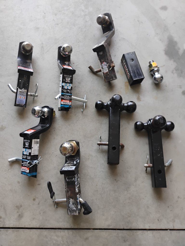 Assorted Trailer Tow Hitch Receiver Ball Mounts & Tri-Ball Mounts