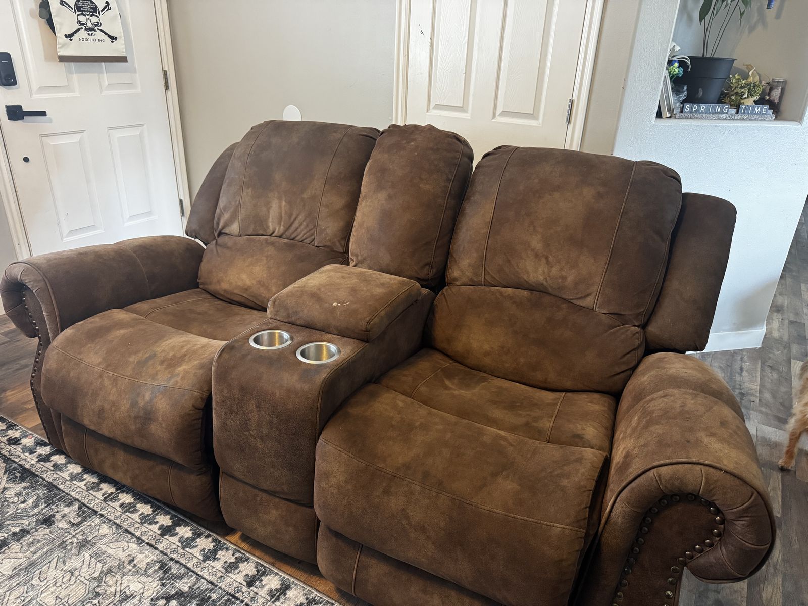 Two piece couch set