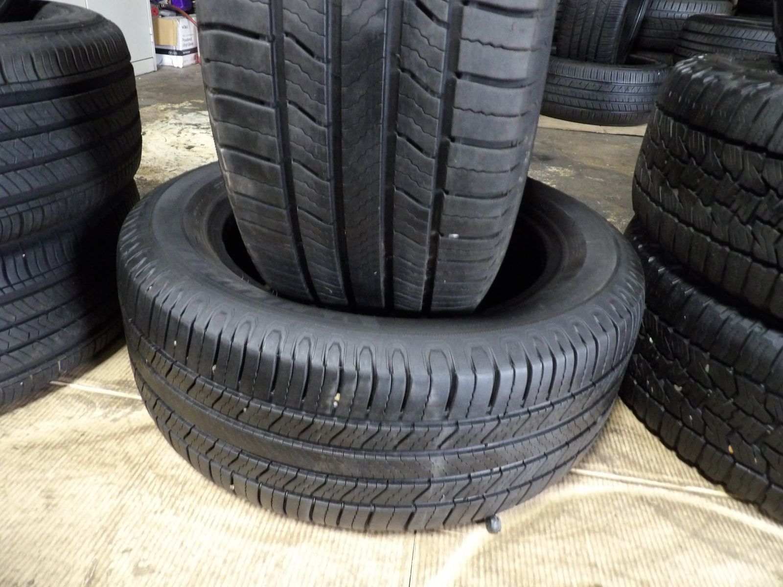 235/55R17 MICHELIN DEFENDER 2 PAIR OF TWO USED TIRES 