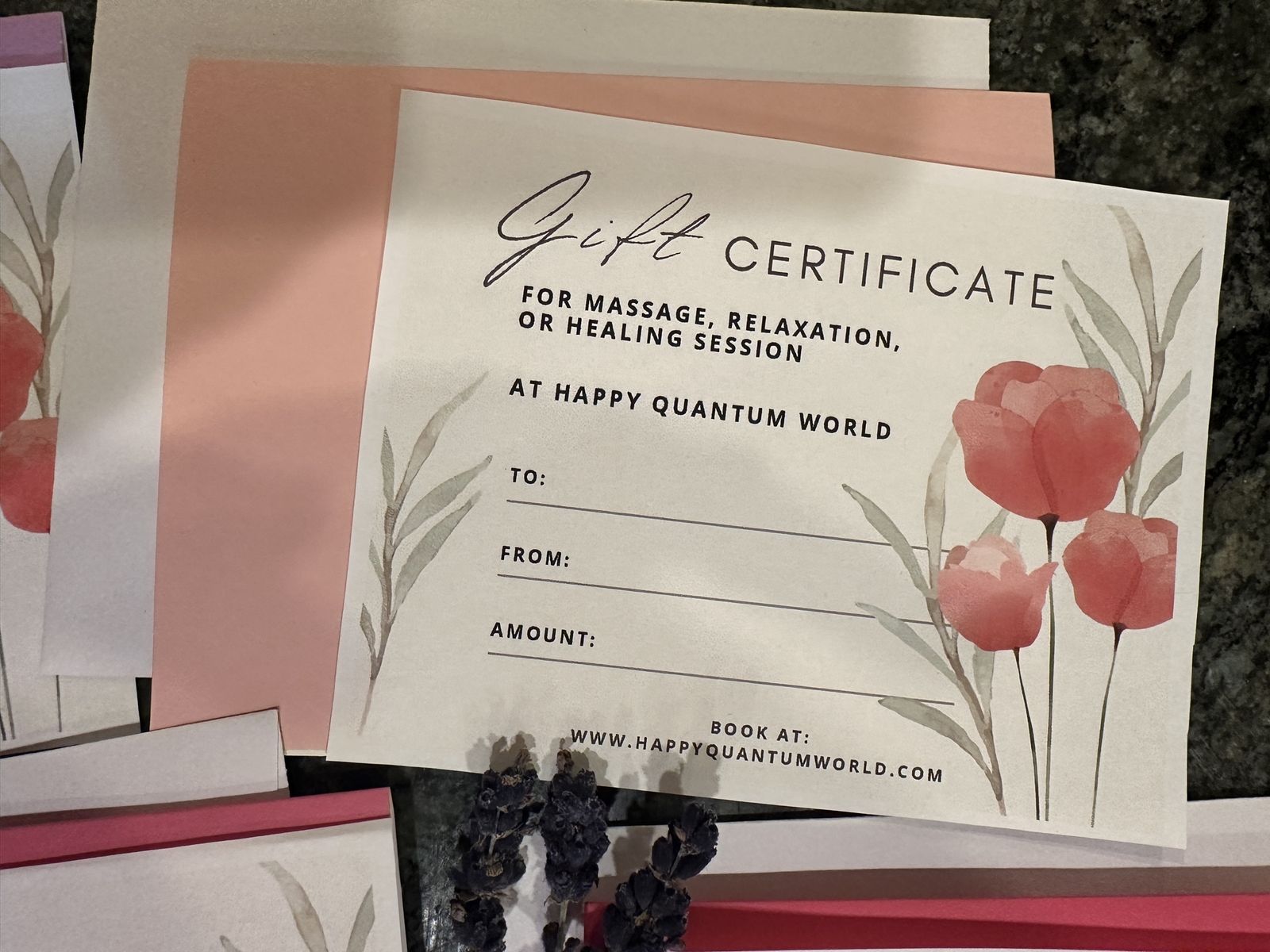 Mother’s Day Gift Certificates - Relaxation & Rejuvenation Spa, Massage, Energy Healing,…
