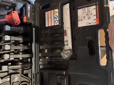 RIDGID RP 350 Press Tool Kit with ProPress Jaws, Batteries, Charger & Case