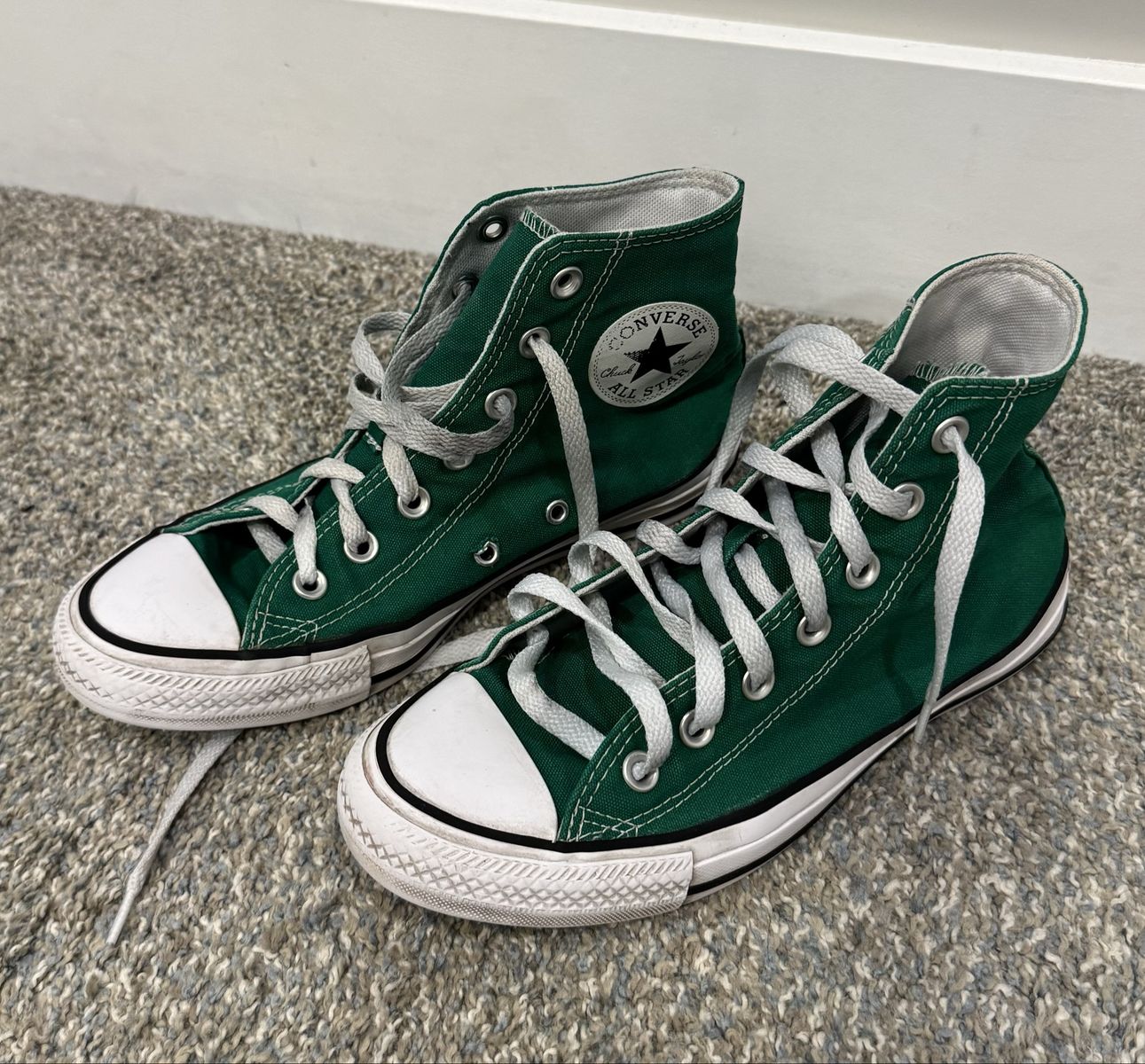 Converse All Star High Top Sneakers Green Womens 7