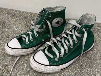 Converse All Star High Top Sneakers Green Womens 7