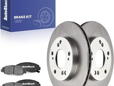 2006-2011 Honda Civic Brake Kit 10.3" (261.5 mm) Front Vented Brake Rotors + Ceramic Brake Pads