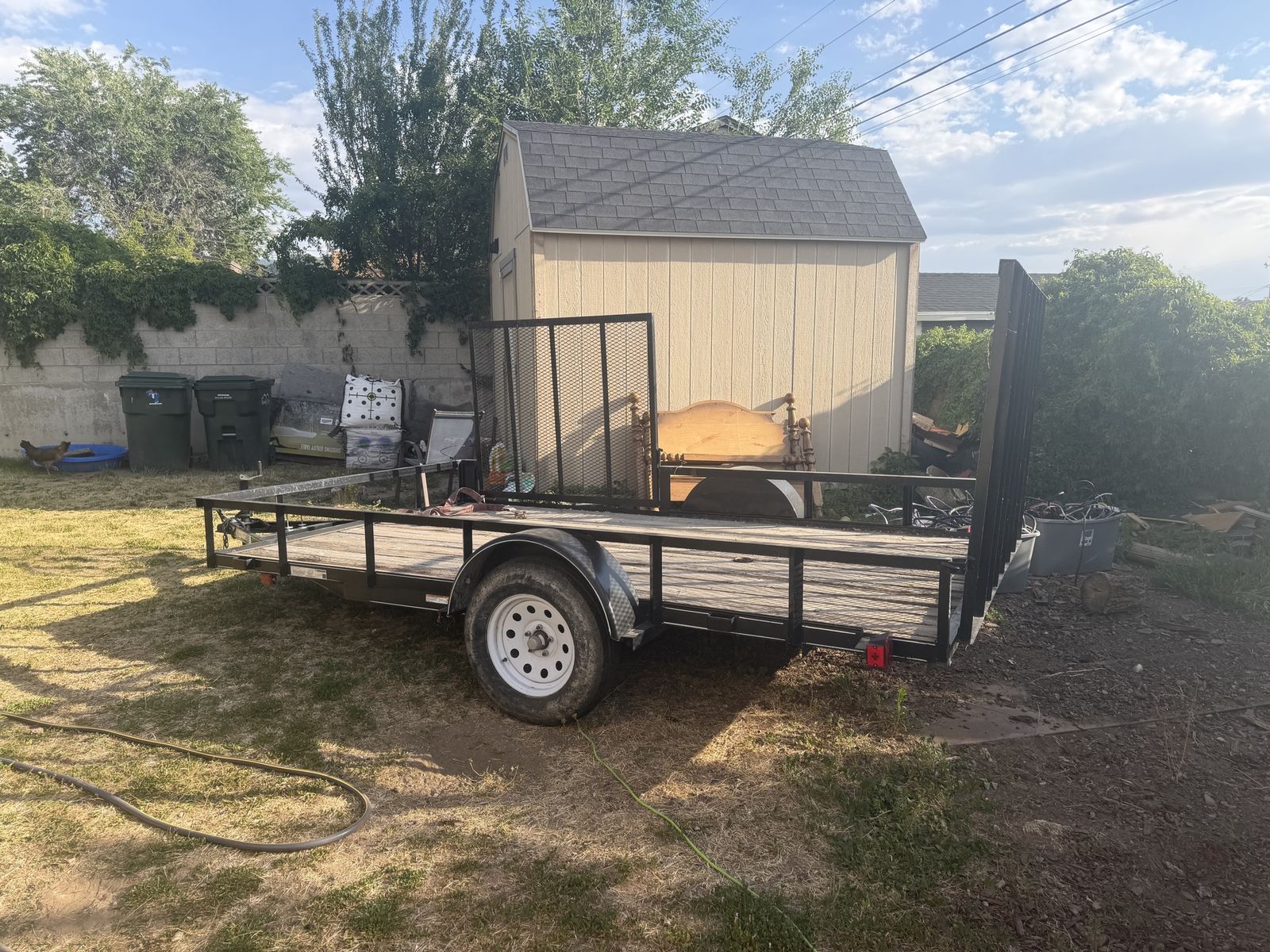 2018 Utility /Atv Trailer 7x12ft Flatbed with Ramps - Durable, UsedGood Condition