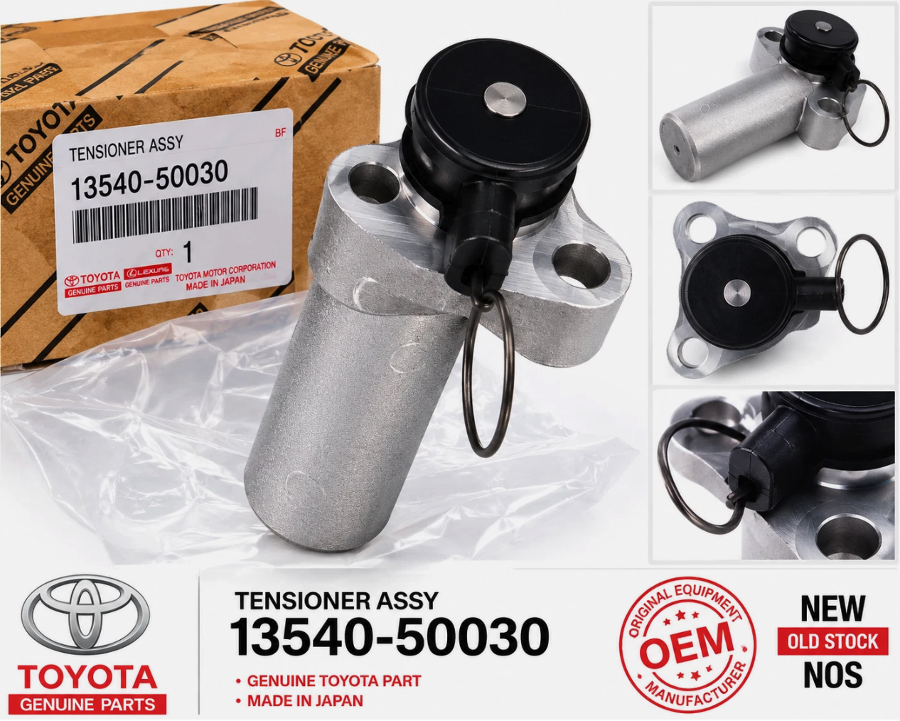 Genuine Toyota Lexus OEM 13540-50030 Timing Belt Tensioner Assembly NEW NOS