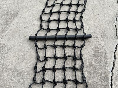 Black Rope Cargo Net - Climbing Net or Ladder for Playset
