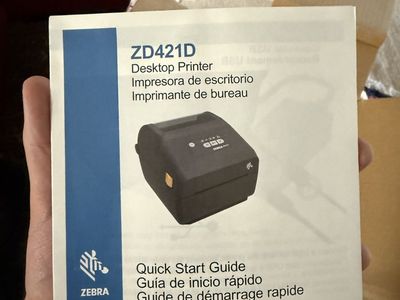 Zebra ZD421D Desktop Printer with Quick Start Guide