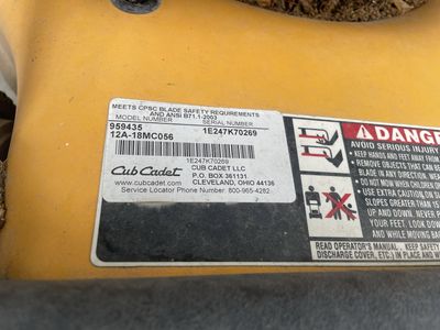 Cub Cadet OHV 173cc Self-Propelled Walk-Behind Mower (Model 12A-18MC056) - For Parts/Repair