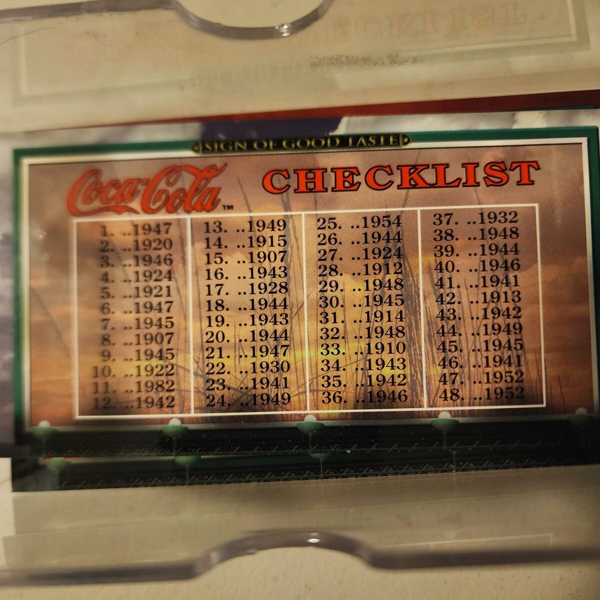 Vintage Coca Cola Trading Cards