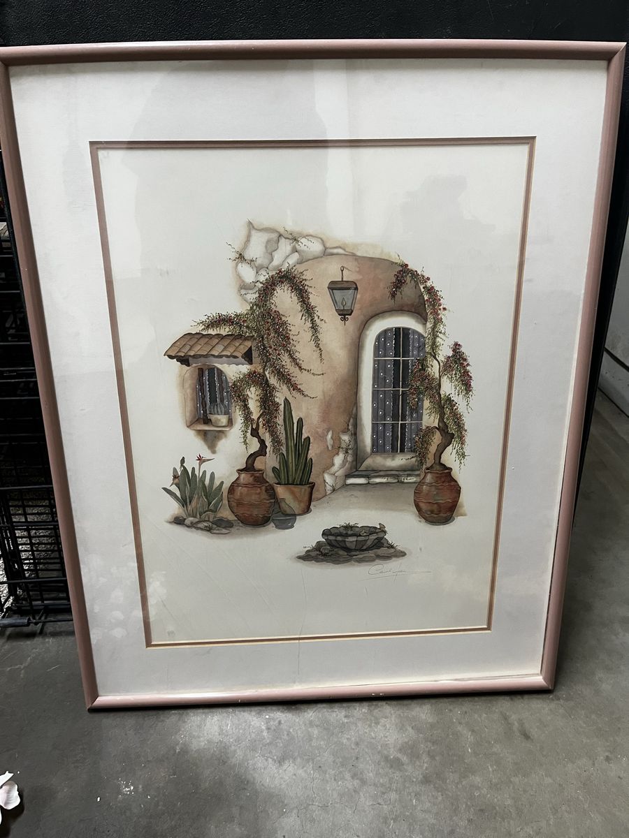 Carolee Jean Framed Watercolor Prints - Set of 2 Southwestern Art, Signed