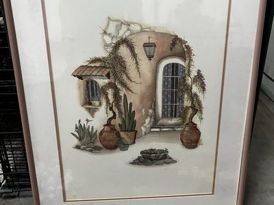 Carolee Jean Framed Watercolor Prints - Set of 2 Southwestern Art, Signed