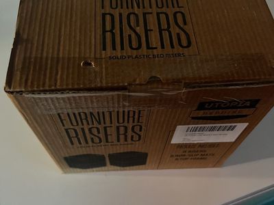 Utopia Bedding Furniture Risers 2-Inch Black Solid Plastic Bed Risers, 8-Pack with Mats