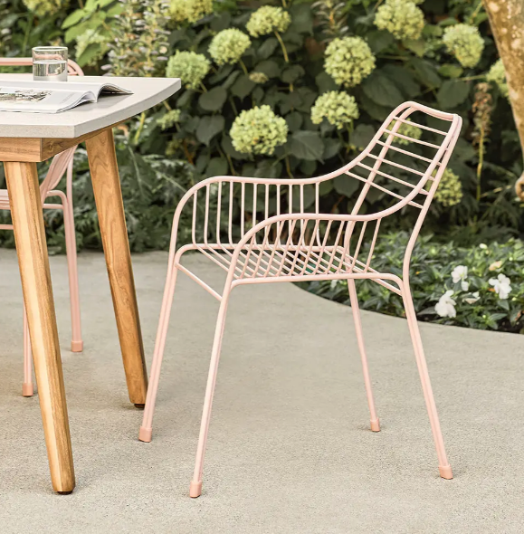 Caya Verbena Pink Dining Armchair