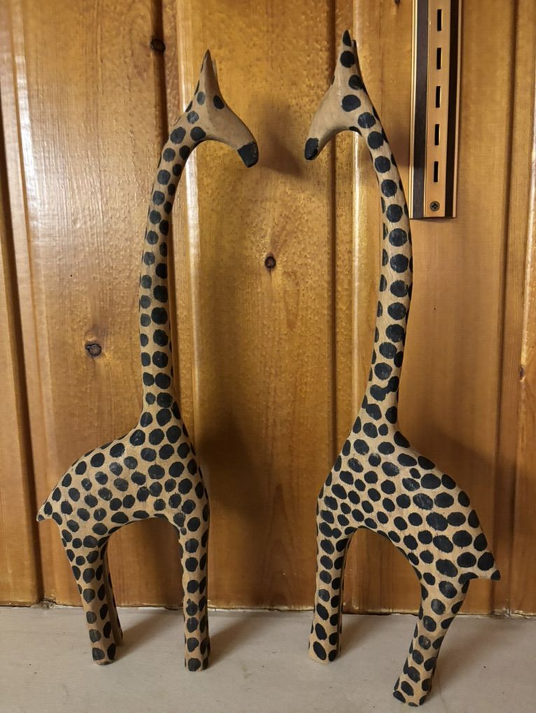 Wooden  giraffes