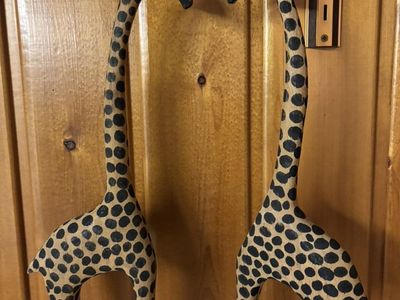 Wooden giraffes